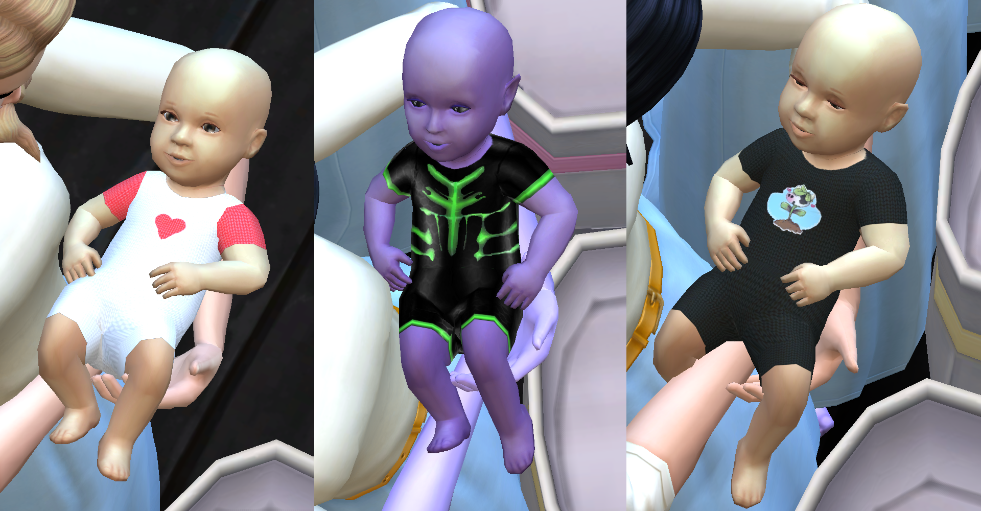This is what the mix set 2 summer baby outfit will look like in your game