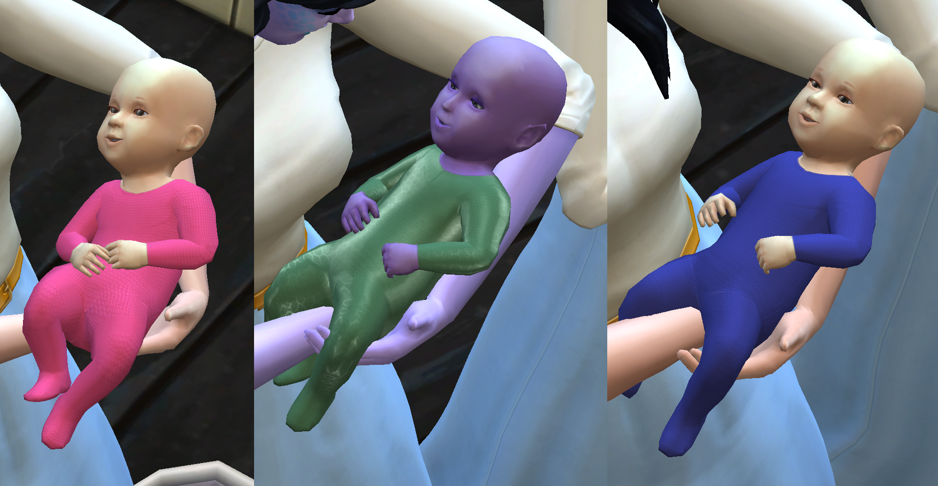 This is what the darker traditional winter baby outfit will look like in your game