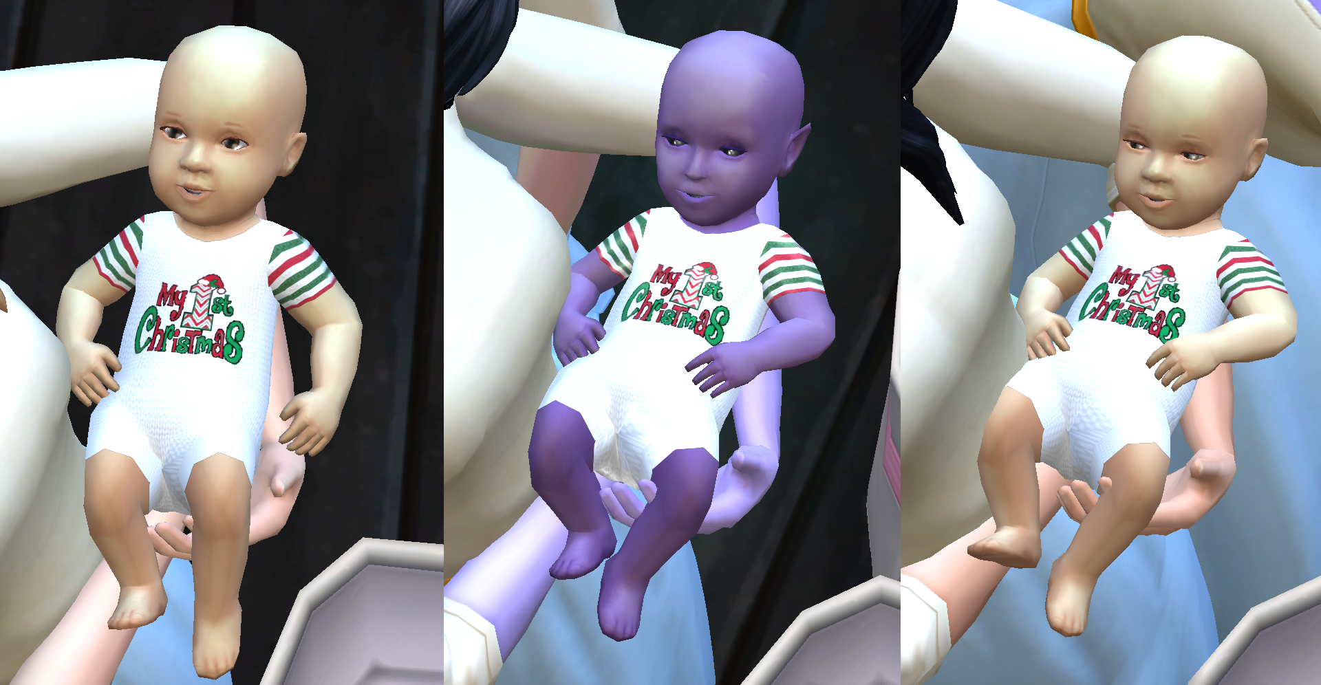 This is what the first Christmas summer baby outfit will look like in your game