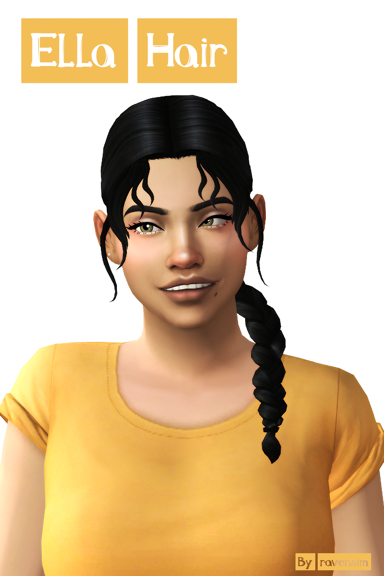 Ella Hair For the Sims - The Sims 4 Create a Sim - CurseForge
