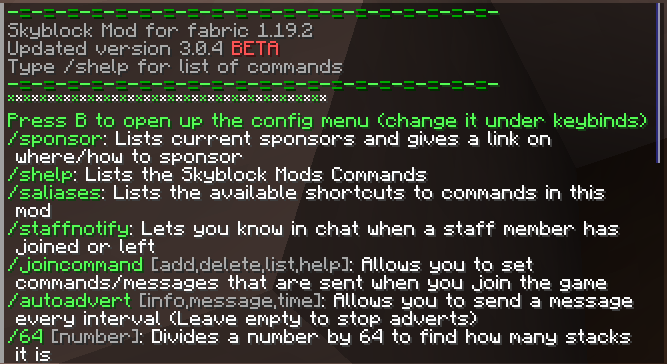 Help command