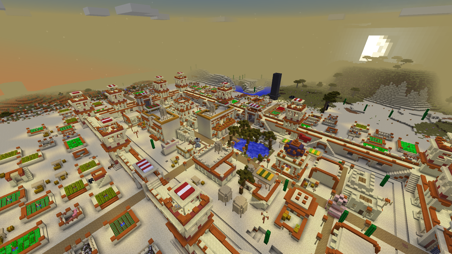 A Medium sized city in the desert