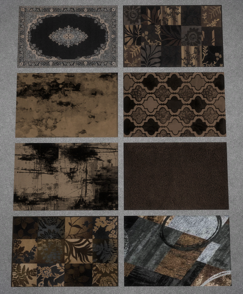 Brown is the New Black - 16 Rugs - The Sims 4 Build / Buy - CurseForge