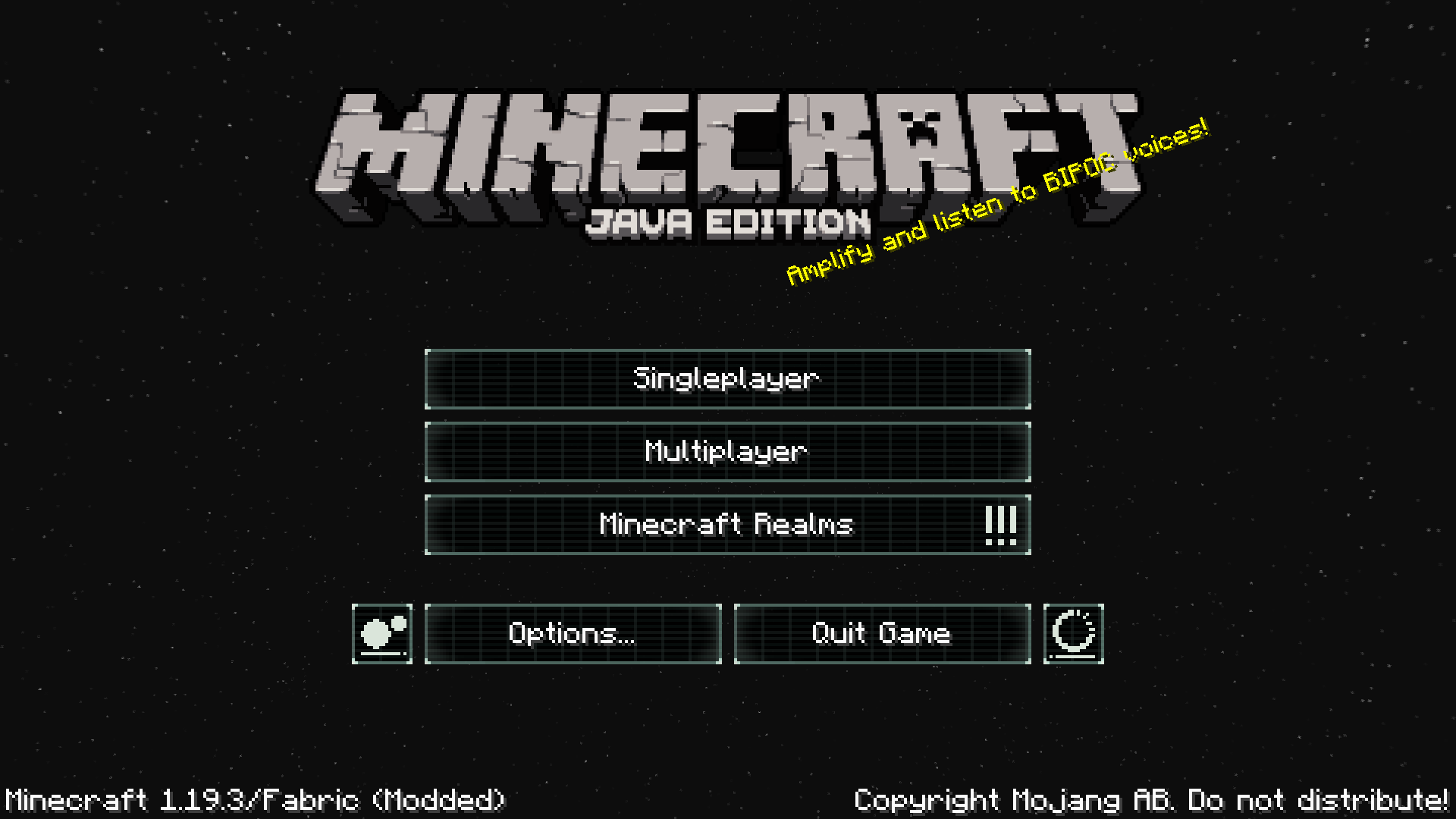 Main Menu Screen