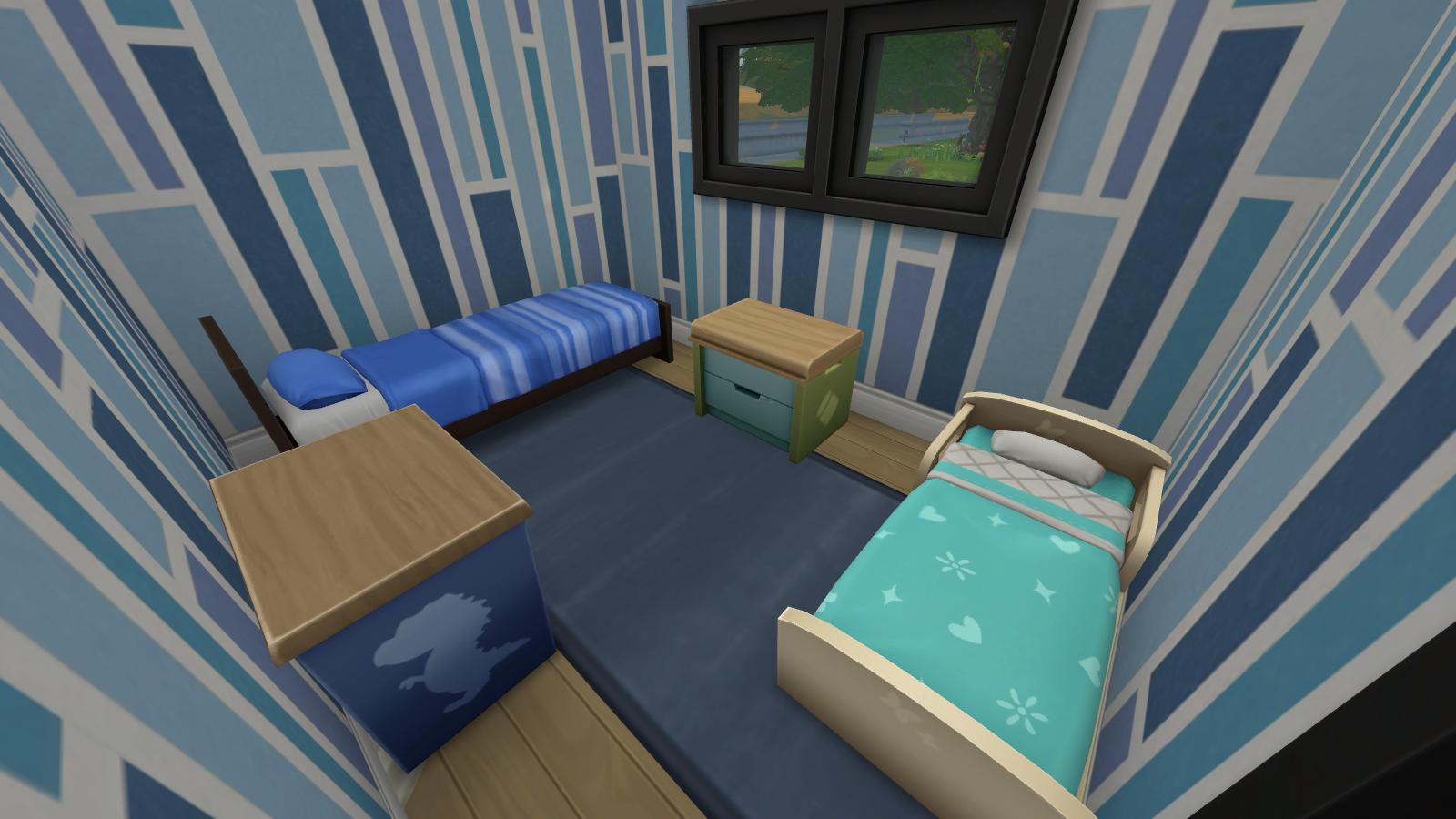 the boys room with toddler bed