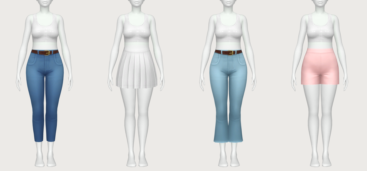 wardrobe essentials pack - female - The Sims 4 Create a Sim - CurseForge