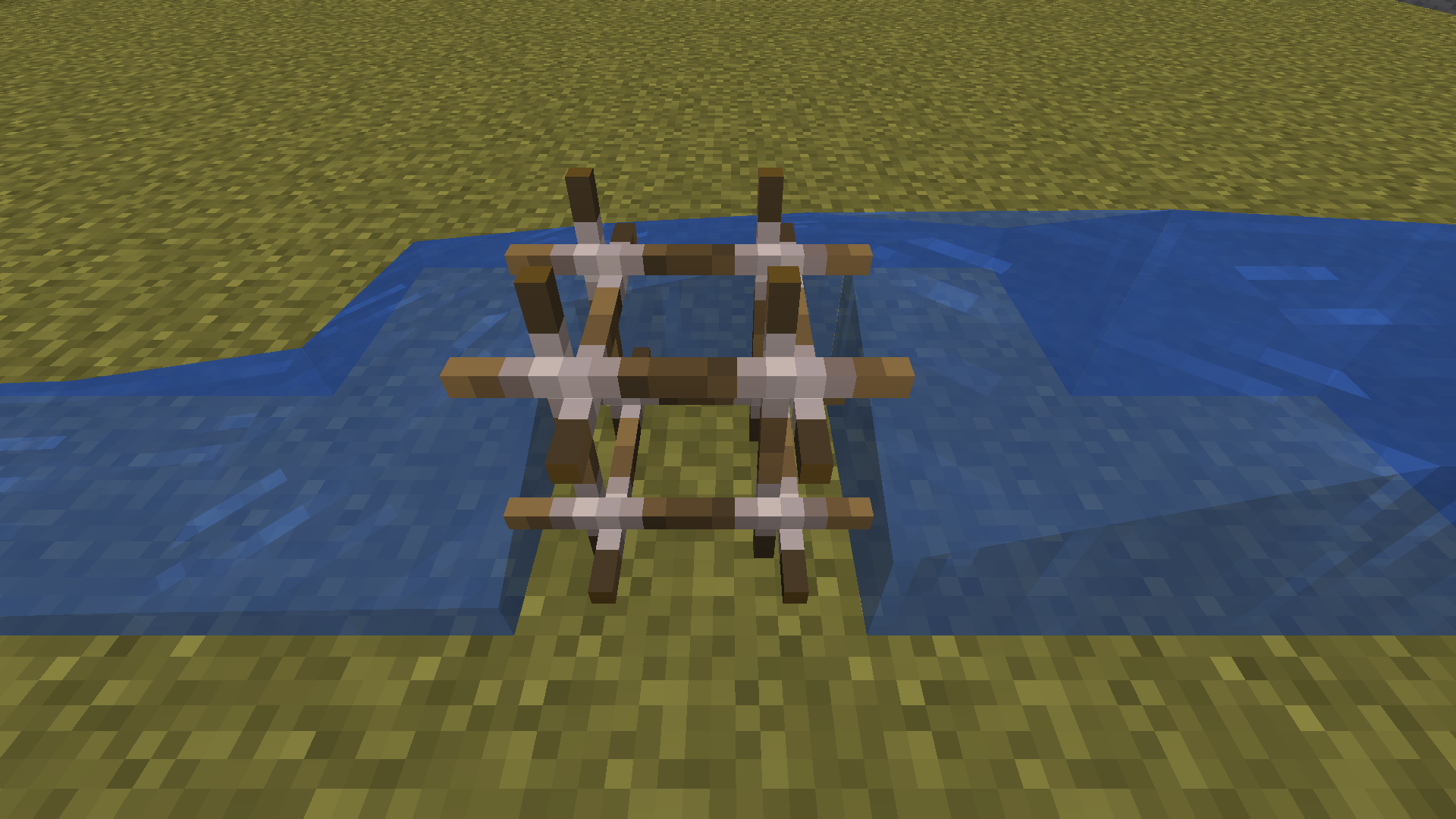 Some water flowing around a truss