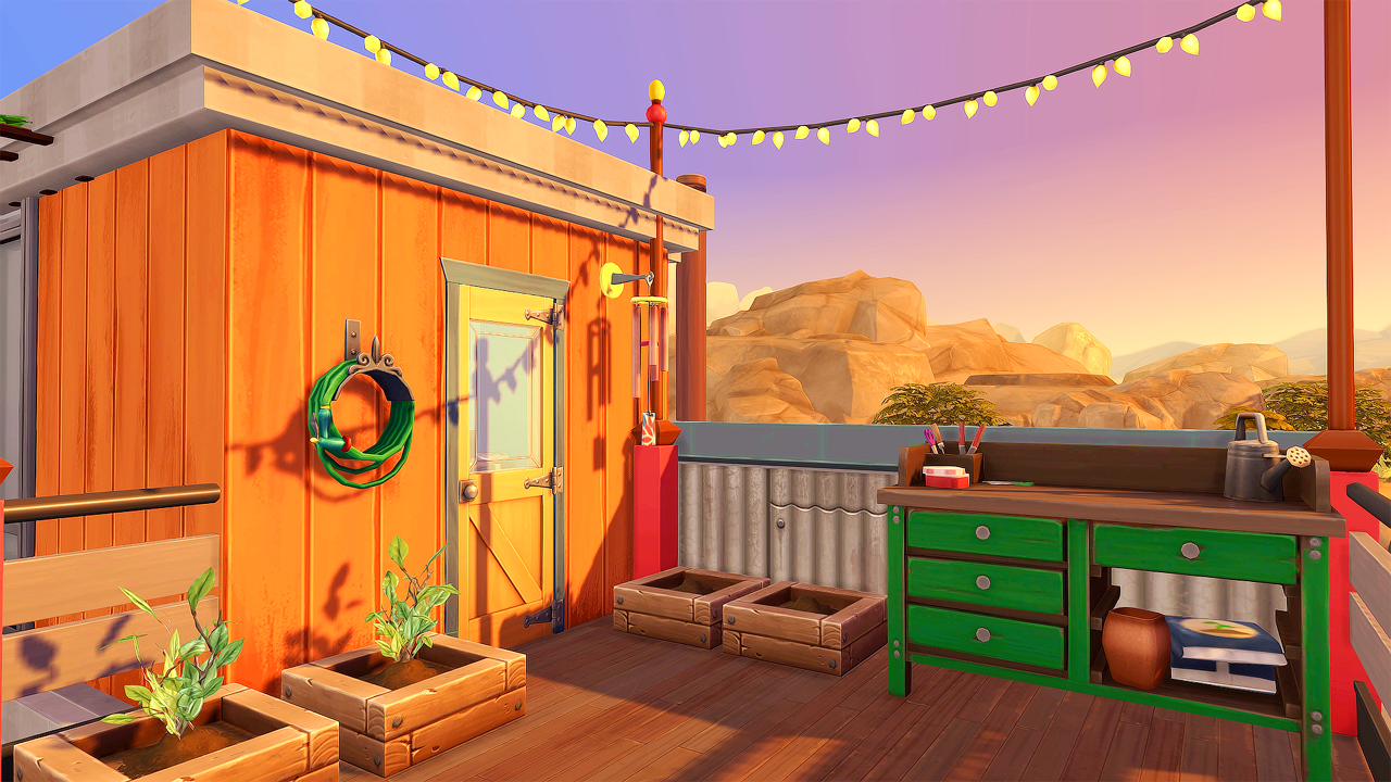 Sunny roof terrace