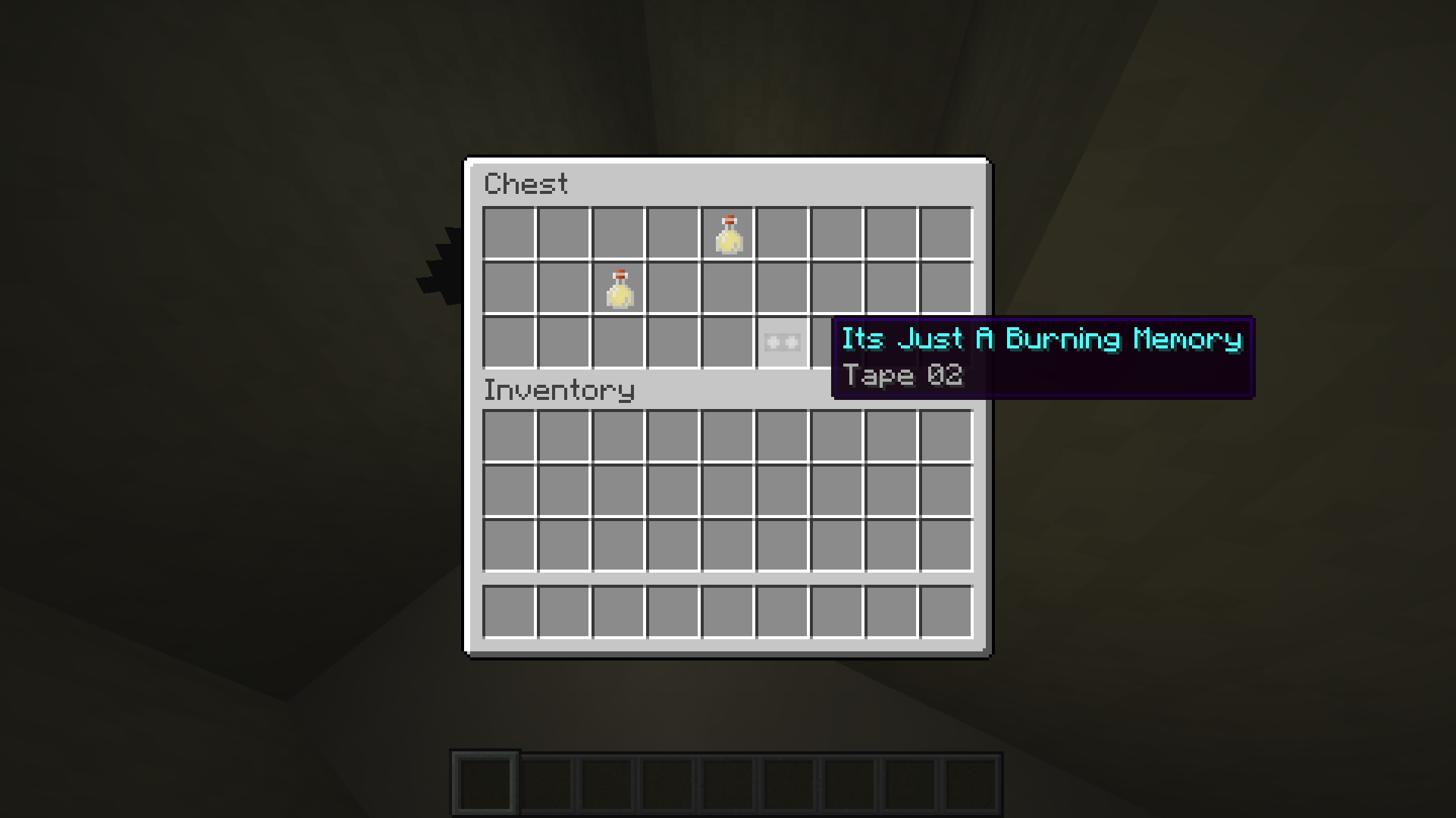 Exemple of Items founded in chest, in backrooms builded with stuff from the mod.