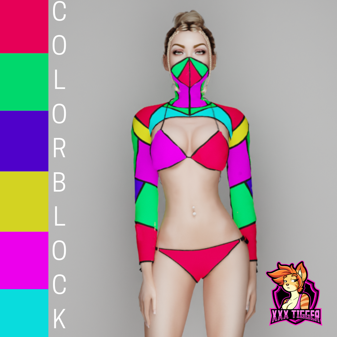 Color Block Mask Bikini - The Sims 4 Create a Sim - CurseForge