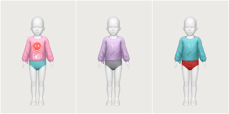 swimwear pack - toddler - The Sims 4 Create a Sim - CurseForge