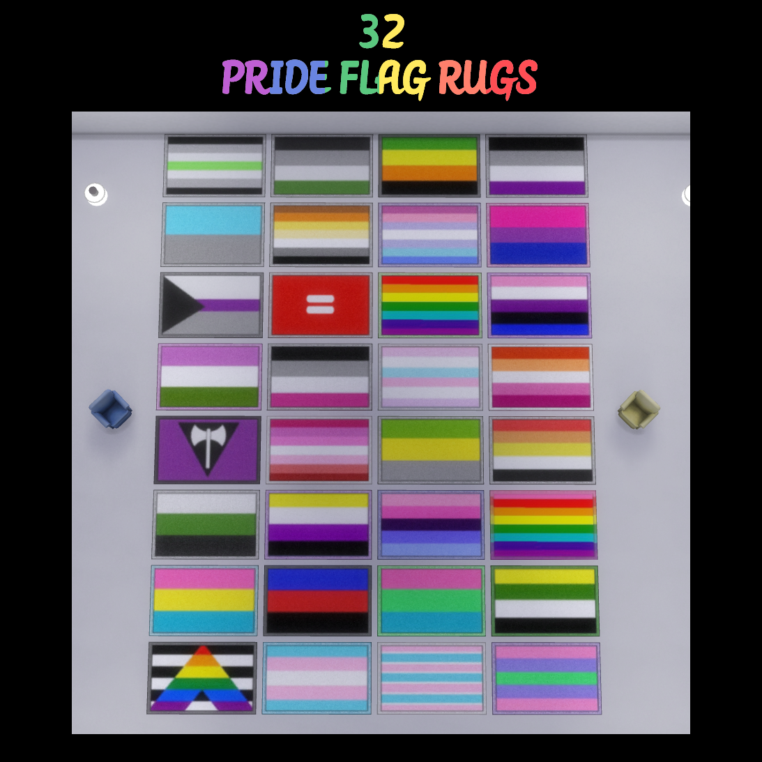 Pride Flag Rugs - The Sims 4 Build / Buy - CurseForge