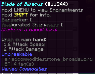 A unique weapon available from a miniboss on the official server.