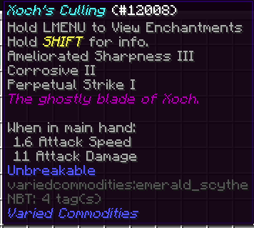 A unique weapon available from a boss on the official server.