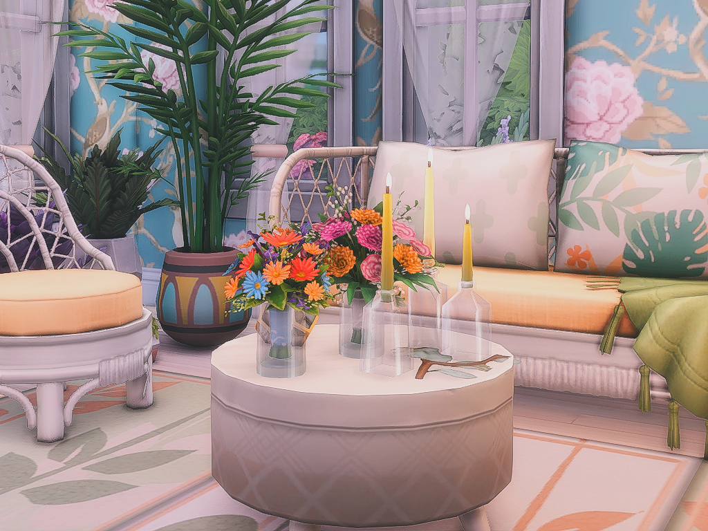 Boho living room *NO CC* - The Sims 4 Rooms / Lots - CurseForge