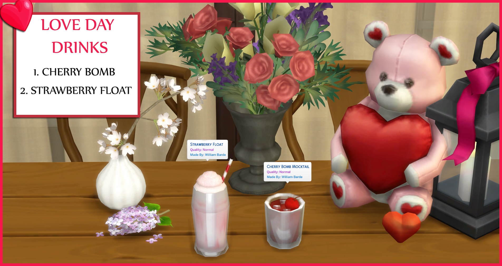 Cherry Bomb Mocktail The Sims 4 Mods