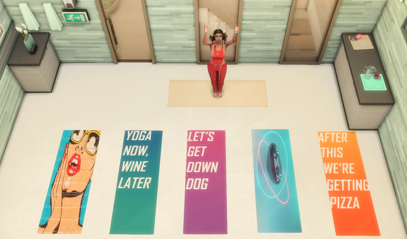 Yoga Mats with 5 swatches