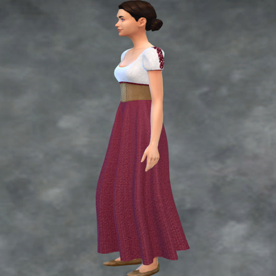 Helena Historical Dress - The Sims 4 Create a Sim - CurseForge