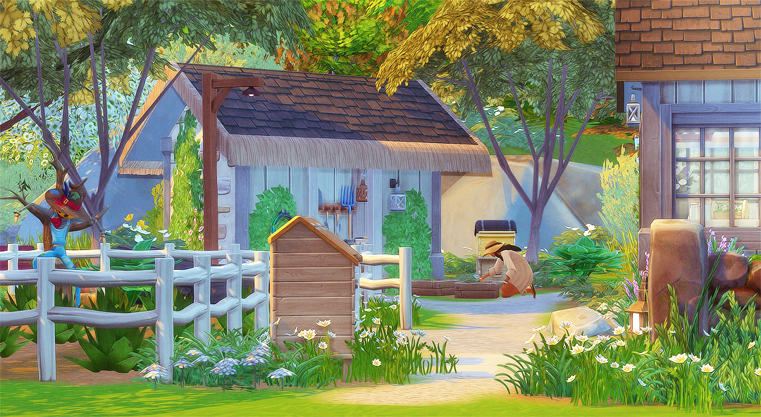 Tool shed & farming plots