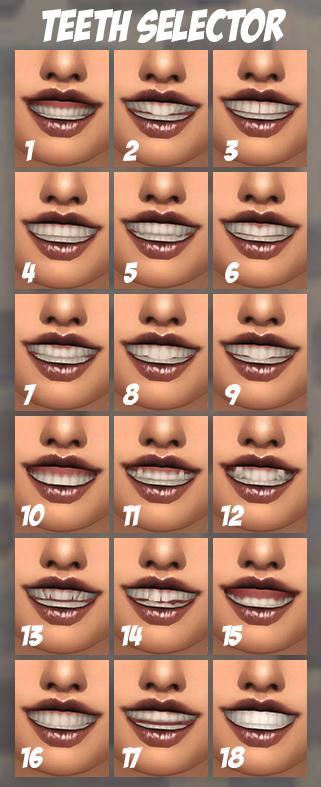 Simblreen Teeth Megapack - Screenshots - The Sims 4 Create a Sim ...