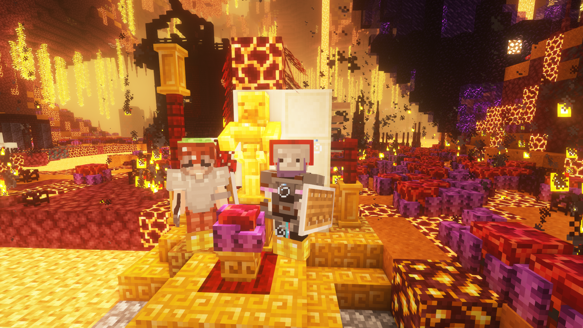 Devs in Nether with Complementary Shaders