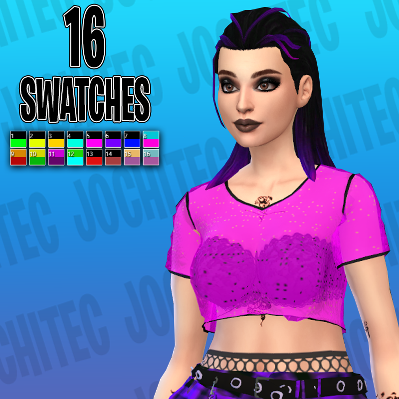 Transparent fluor T-shirt - The Sims 4 Create a Sim - CurseForge