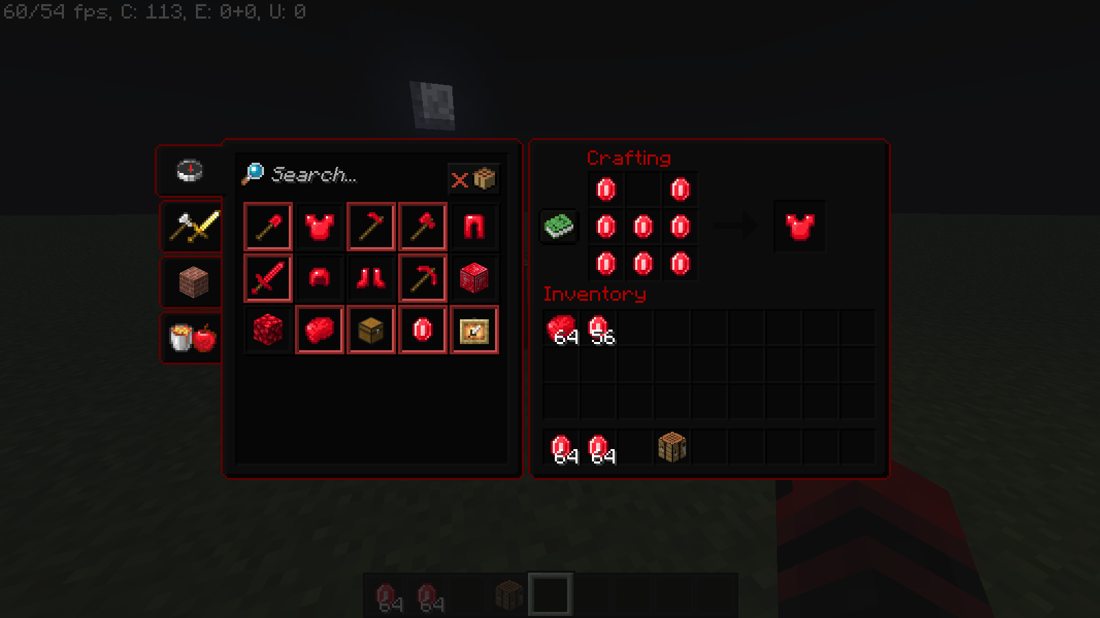 Ruby Chestplate Craft