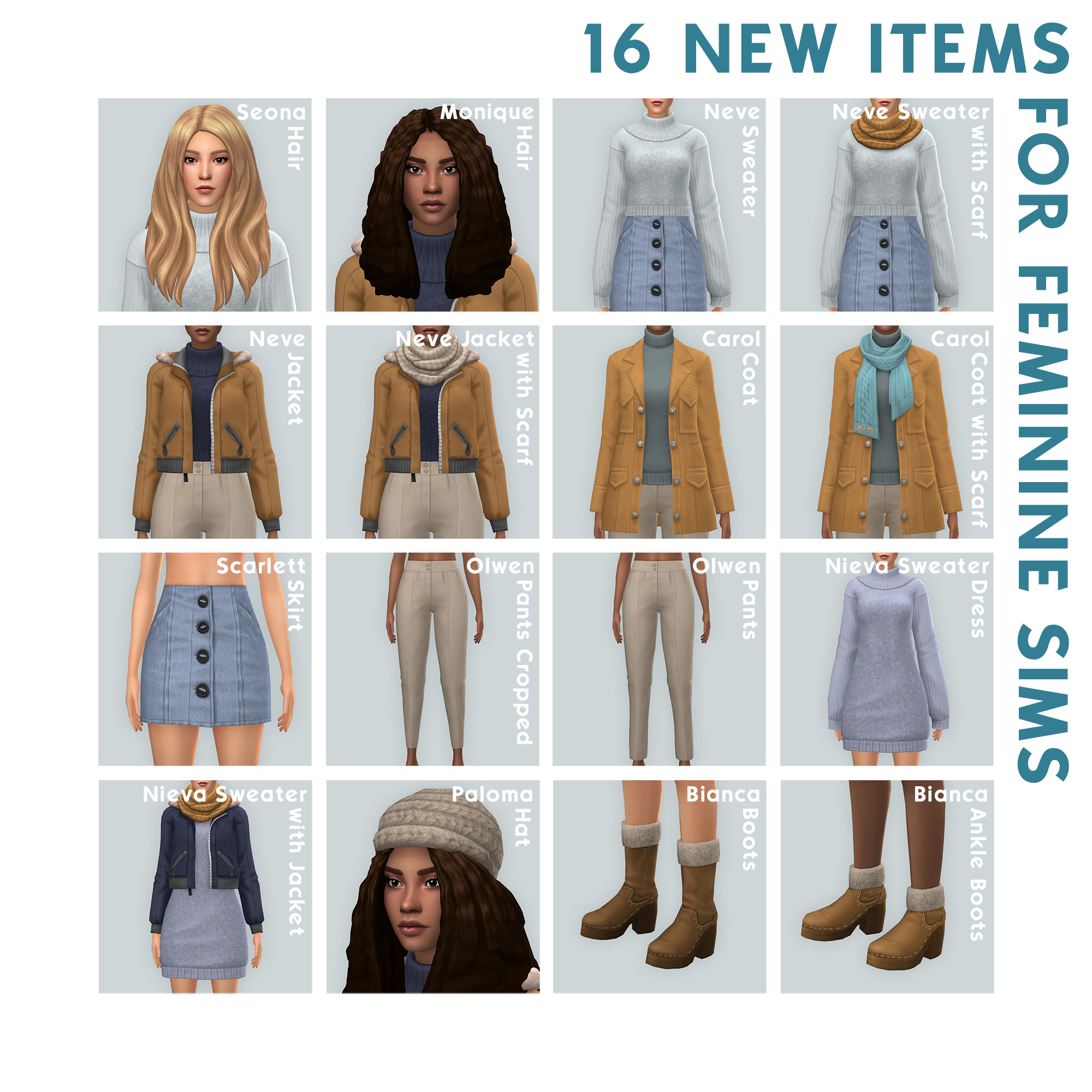 QICC - Soft Scarf Season Collection - The Sims 4 Create a Sim - CurseForge