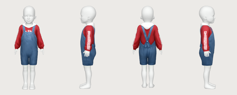 clio overalls - toddler - The Sims 4 Create a Sim - CurseForge