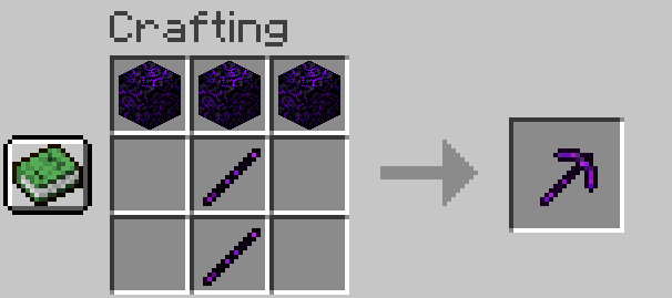 Crying Obsidian Pickaxe Recipe