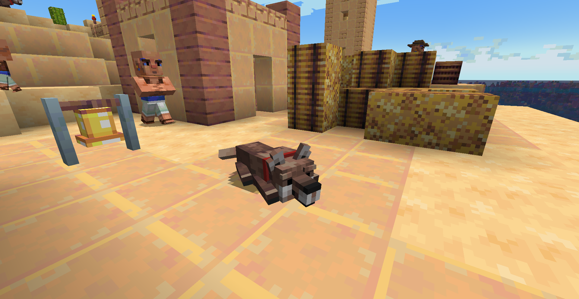 Wolf in a Desert Village