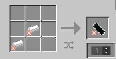 This how you can craft a pipe using 2 iron ingots which is then useed to make a musket