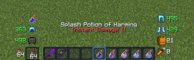 Font showcasing on a splash potion