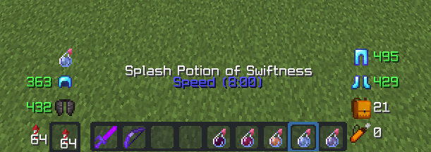 Font on a splash potion of Speed 