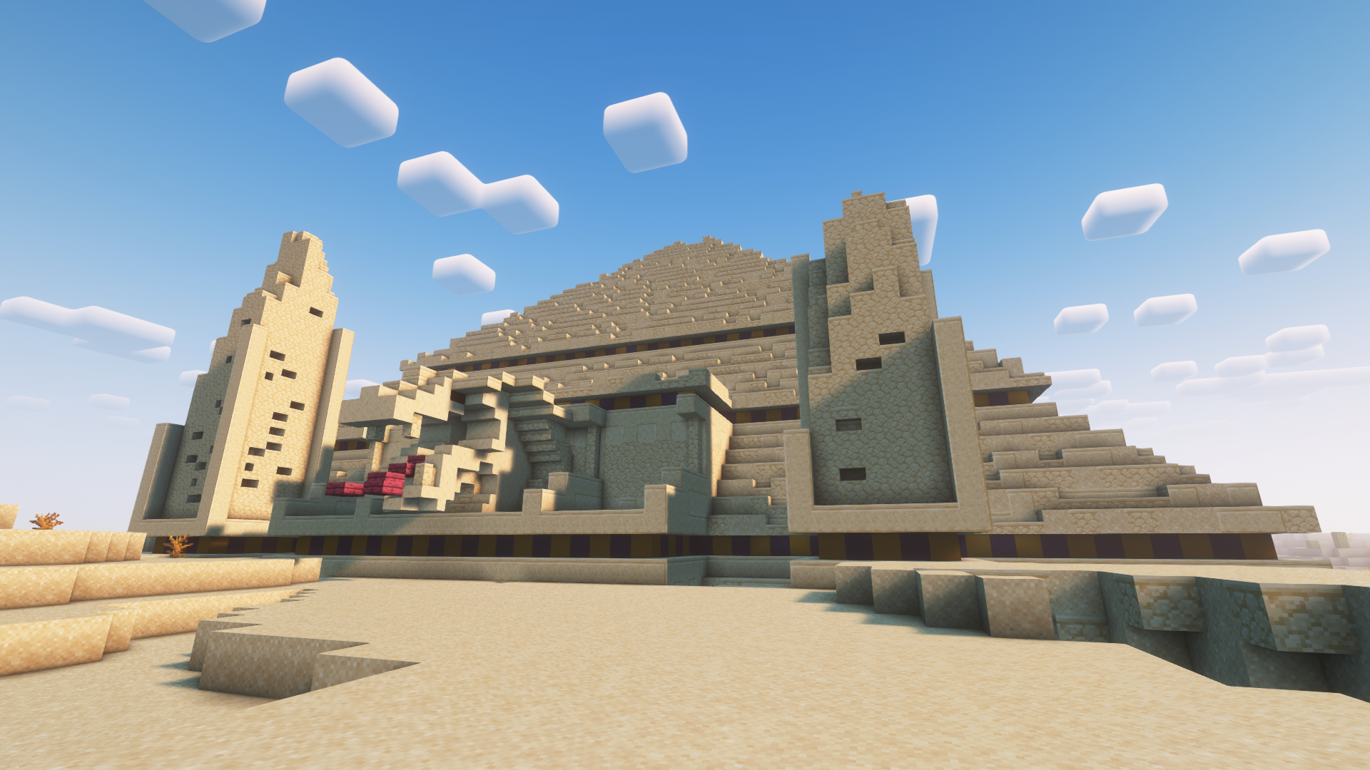 Pyramid from Yung's Better Desert Temples, with Complementary Shaders.
