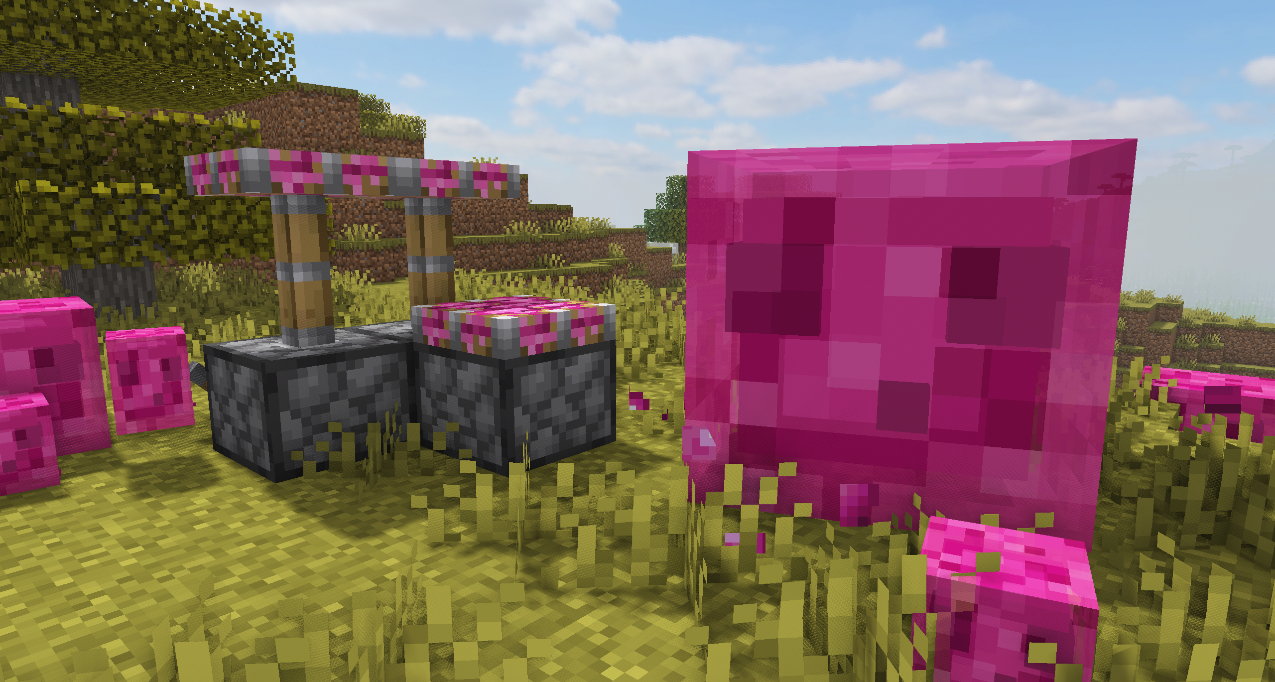 Pink Slimes + Sticky Pistons