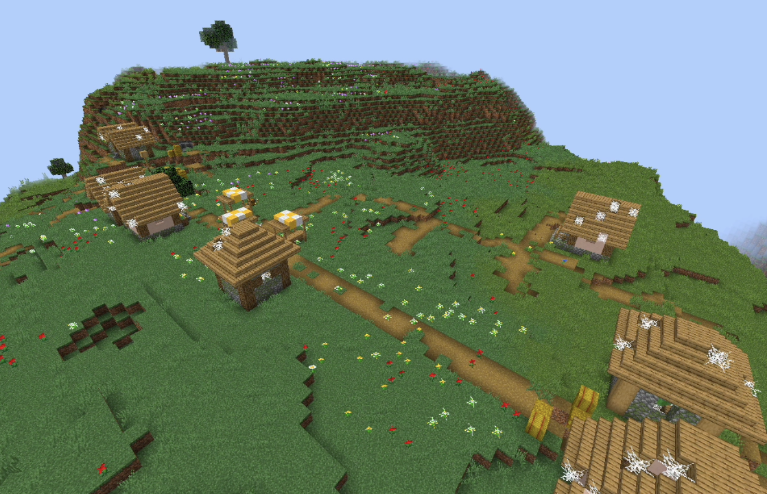 You always spawn in a mob-overrun village