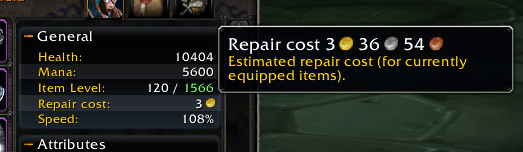 Repair cost