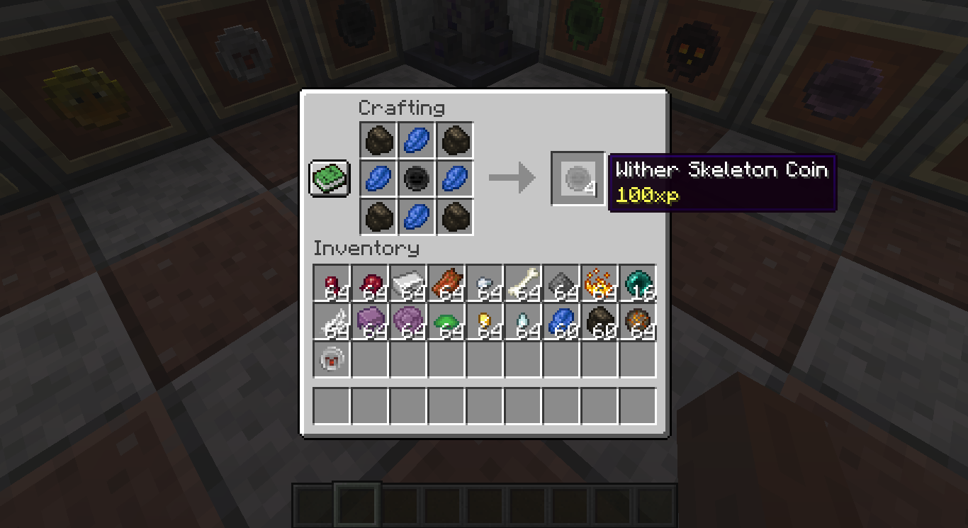 All mob coins are craftable, but you must get the coin first