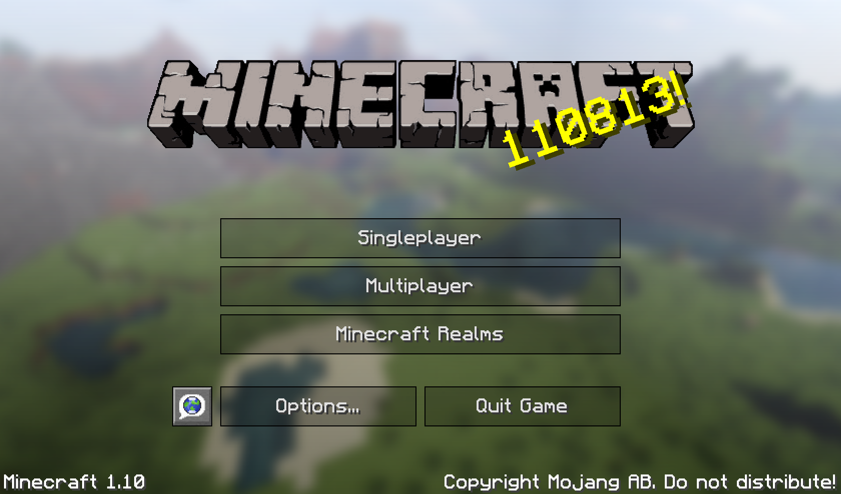 The main menu!