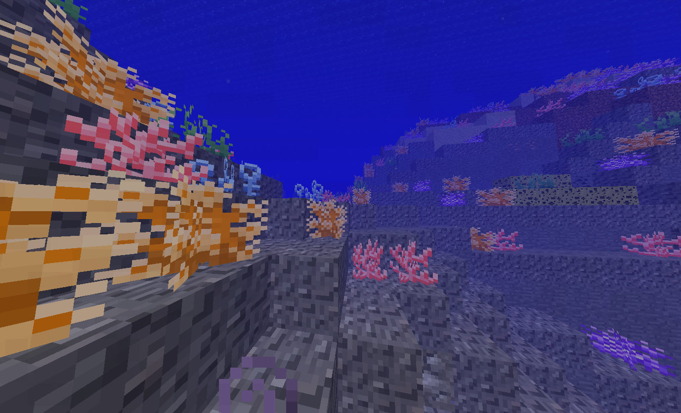 Under water you can find new plans and blocks!