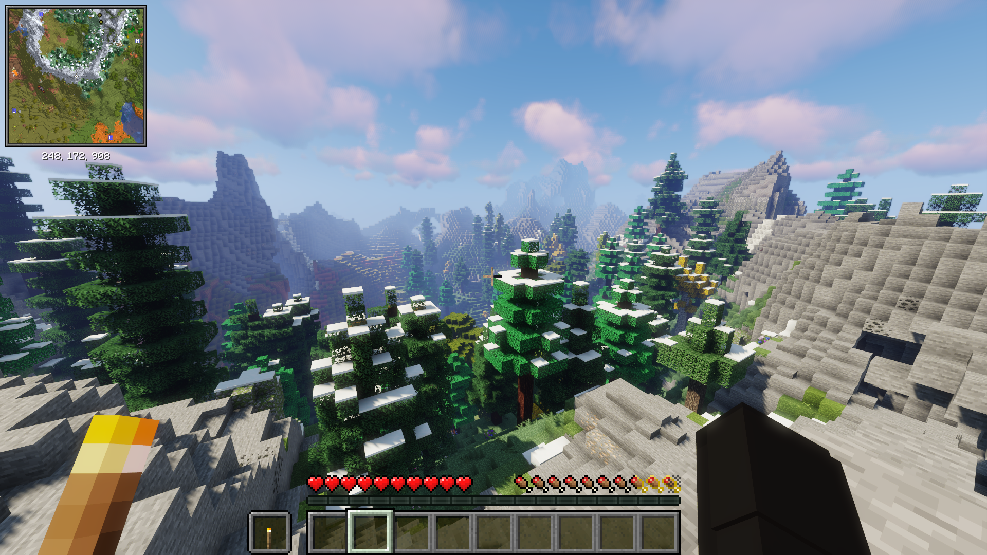 Beautiful worlds with Terralith, etc.