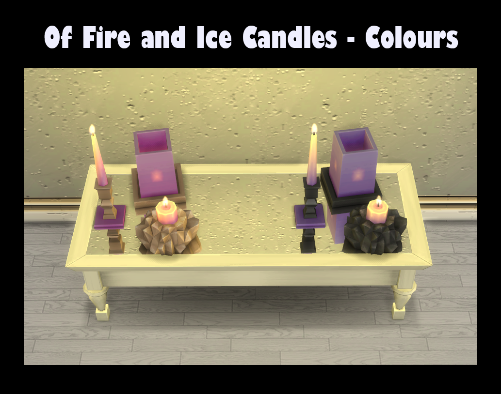 Thumbnail Colours available - All candle colours come with 3 main colour accents each