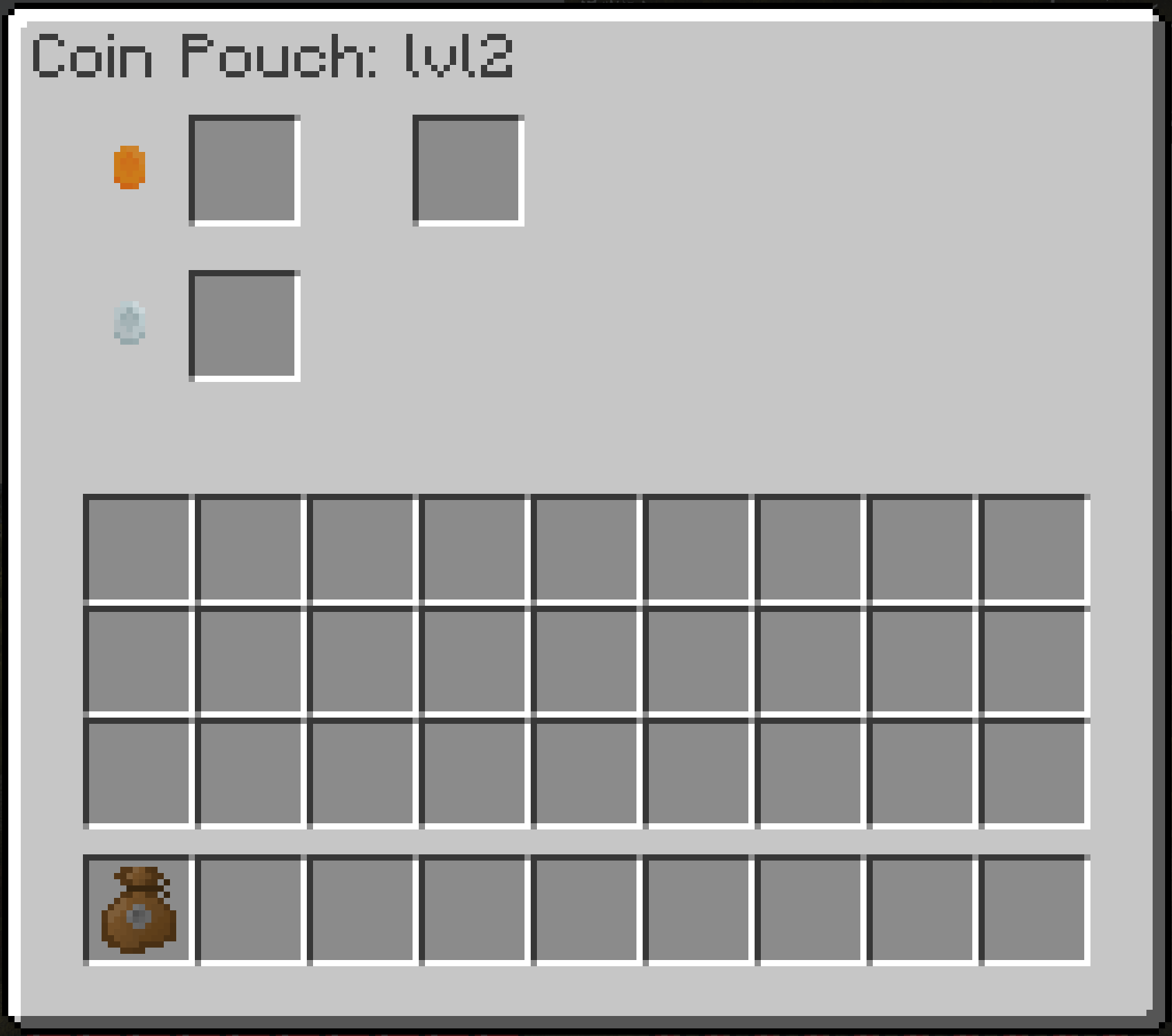 Inventory layout for Coin Pouch Level 2.
