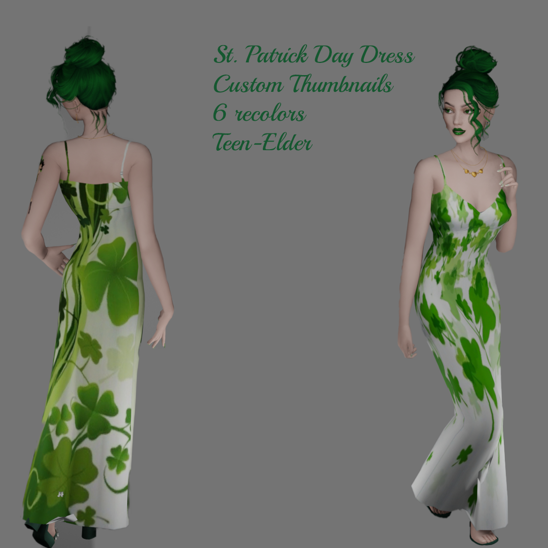 girls st patrick day dress with boa