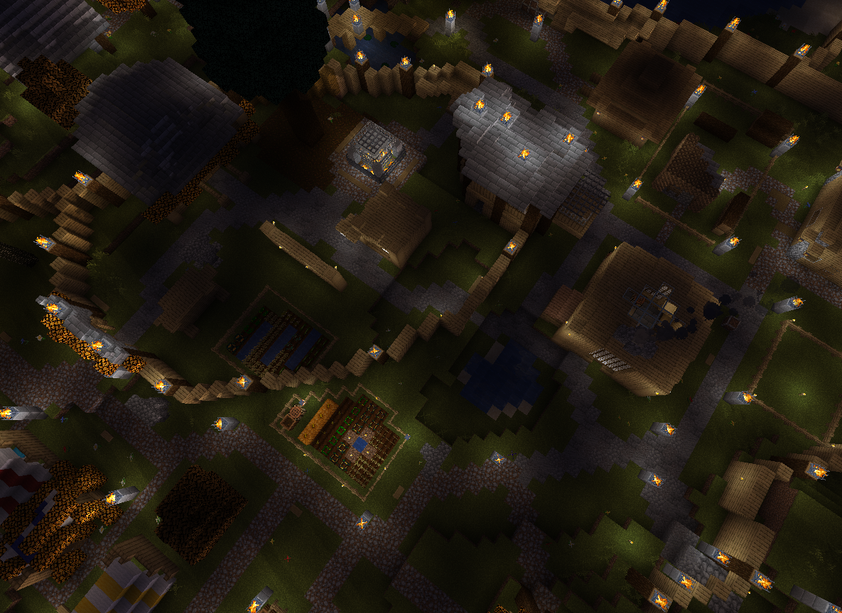Thumbnail A night-time overview of our lovely city Garrenthsville in The Realm of Fau.