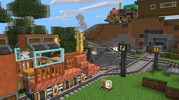 Trains with the create mod