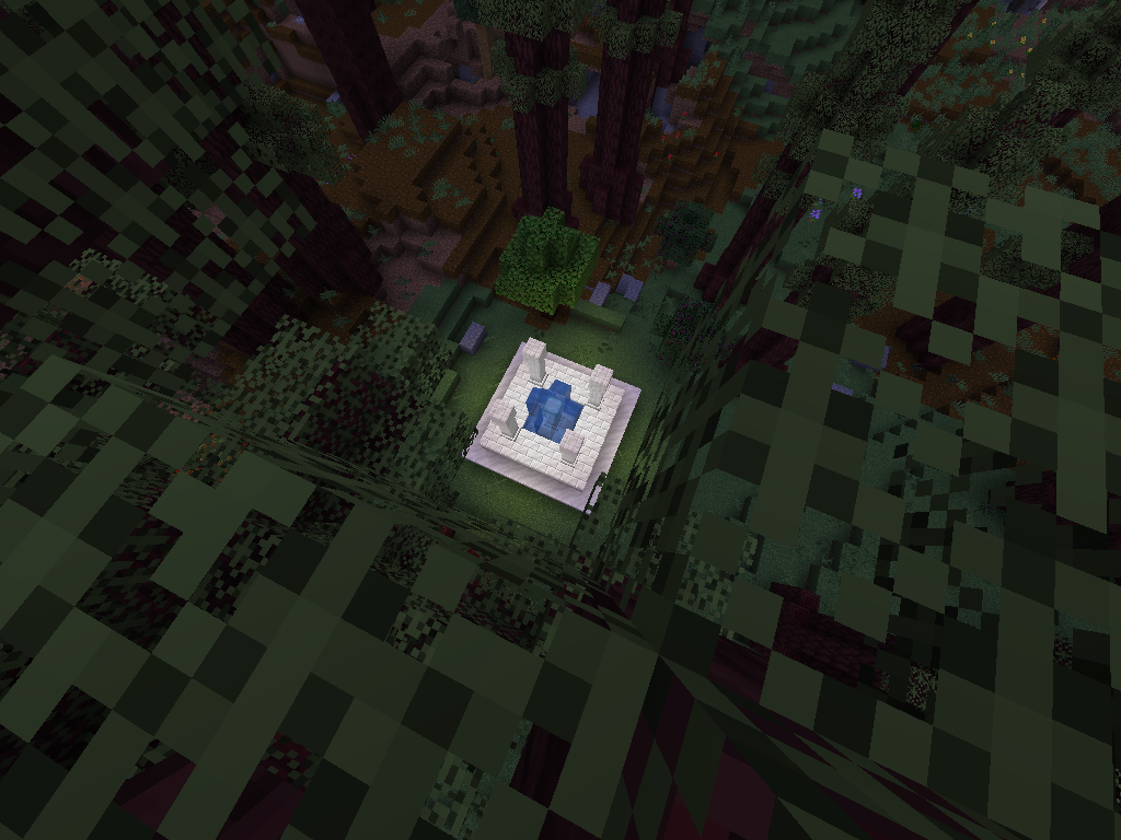 Showing Astral Sorcery structure within a forest