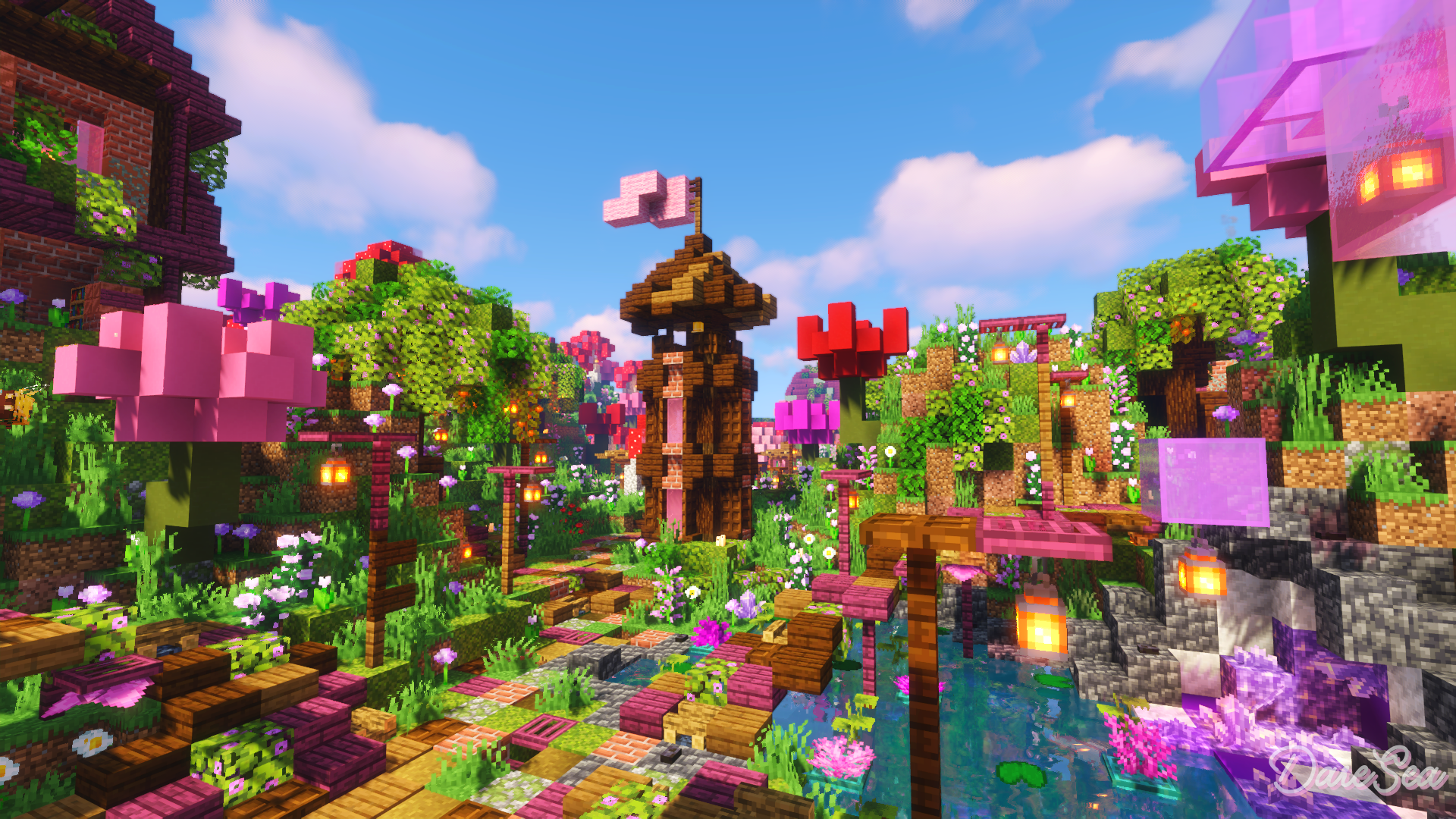 Here is a close up of the town center with a focus on the Bell Tower