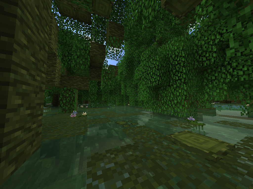 Showing one of the swamps available within this modpack